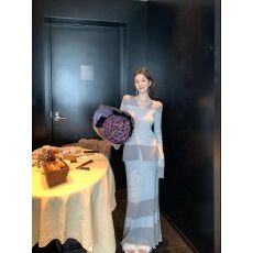 批发秋<b class='q'>冬</b>双纱线100羊毛V领针织半裙套装女