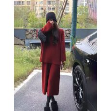 批发已出货 奶盐慕斯 <b class='q'>秋</b>冬新款韩版时尚慵懒高级感毛衣休闲套装