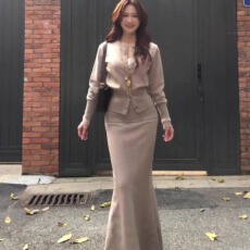 批发新款设计感小众学院风<b class='q'>海军</b>领JK<b class='q'>制服</b>长袖针织开衫上衣半裙套装女