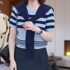 批发年夏上新简约韩系单排扣<b class='q'>针织</b>背心(配披肩)