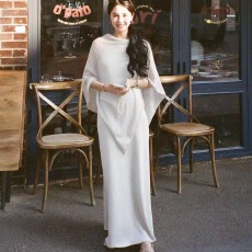 批发唐泽雪穗 披肩式气质慵懒松弛感针织防晒吊带裙两件套