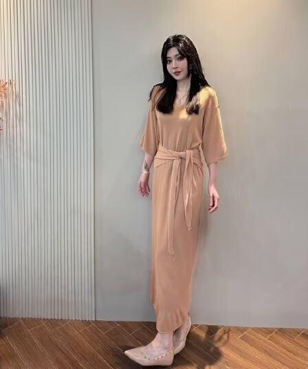 프랑스식 부드러운 편안함 스트랩 디자인 패션 드레스 허리 인감 숄