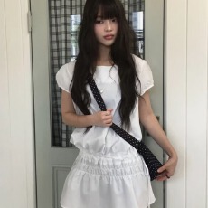 批发韩国chic<b class='q'>复古</b>气质短裙子女装小个子松紧抽绳系带设计泡泡袖<b class='q'>连衣裙</b>