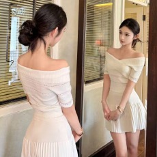 批发针织<b class='q'>套装</b>女夏上衣+半身裙