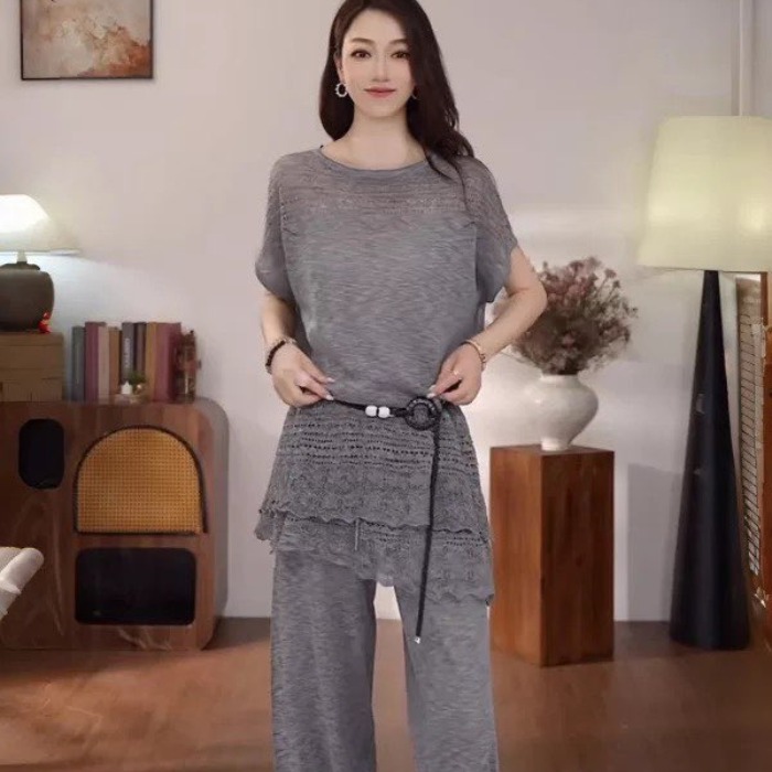 비 비 여름 새로운 품격 편안함 빛 럭셔리 패션 외국 가스 세트