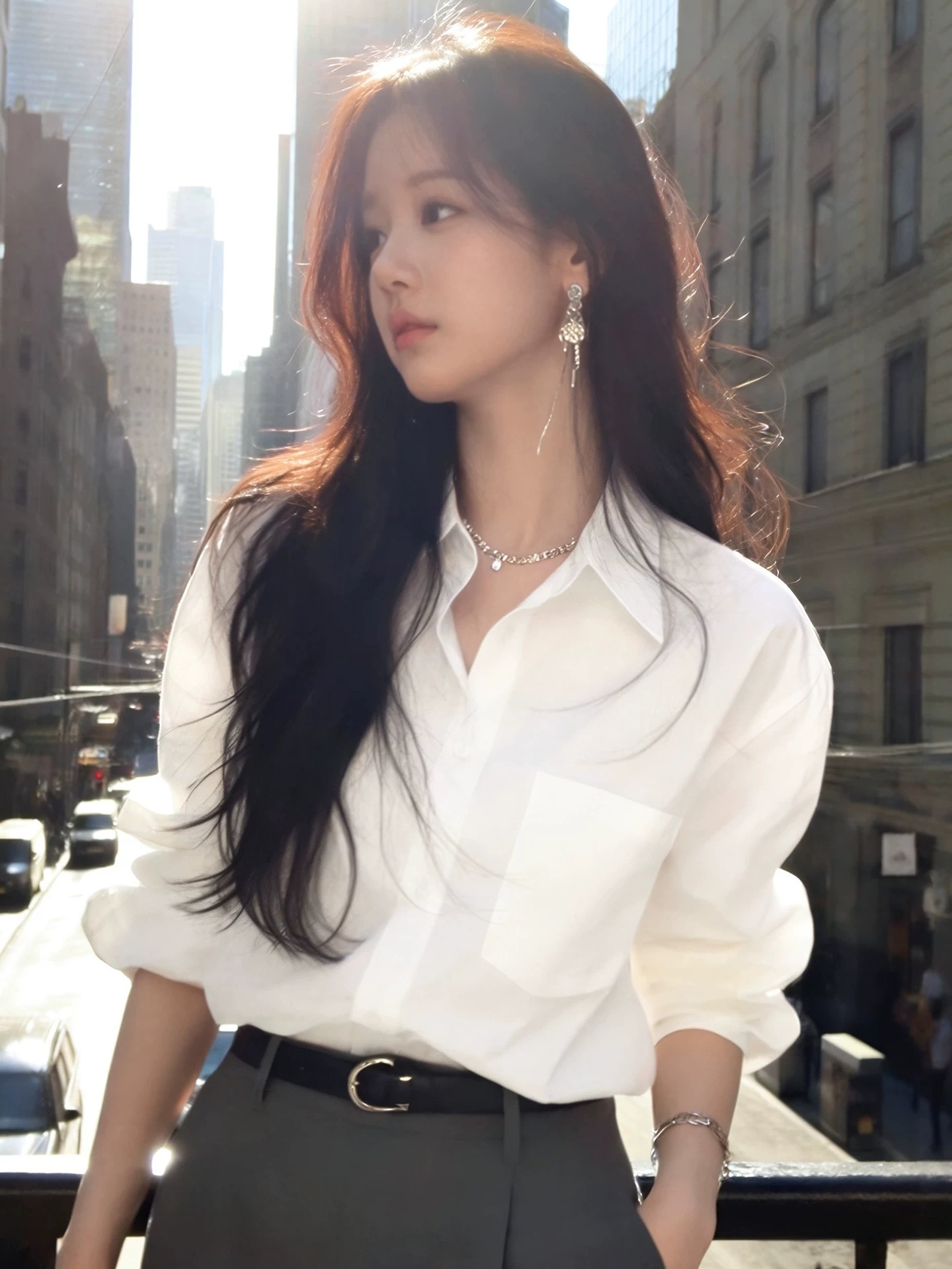 화이트 여성 셔츠 2026 봄 여름 새로운 맨위 디자인 센스 작은 대중 빛 럭셔리 고급 센스 루즈핏 느긋한 바람 셔츠