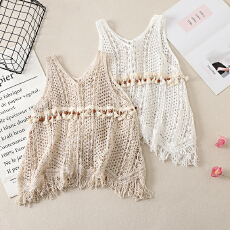 批发实拍复古马甲背心新款设计感小众甜美<b class='q'>蕾丝</b><b class='q'>钩花</b>镂空百搭女别致<b class='q'>上衣</b>