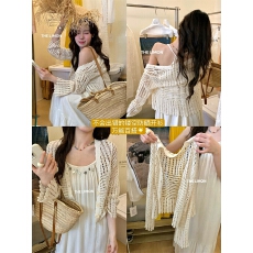 批发钩花镂空防晒开衫女v领夏搭配吊带裙子<b class='q'>薄款</b>外搭披肩空调罩衫上衣