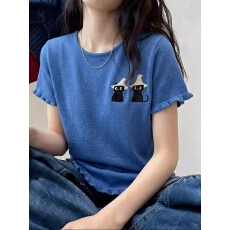 批发<b class='q'>欧洲站</b>高端2026年夏季<b class='q'>新款</b>小猫针织T恤高级感穿搭上衣欧货女装潮