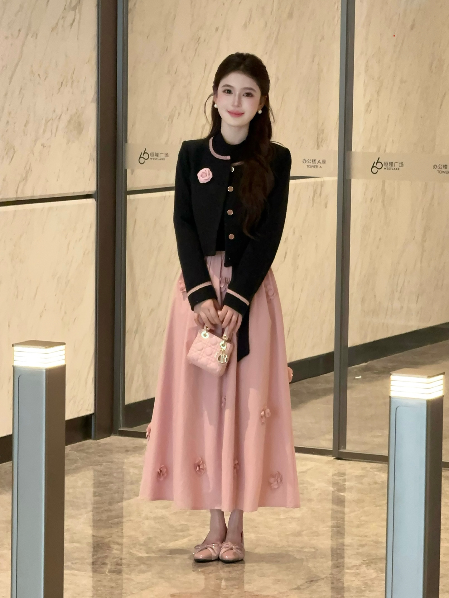 LiLi李李桃桃黑巧法式千金小香风外套上衣连衣裙秋季套装 服裝批發女裝批發服飾貨源