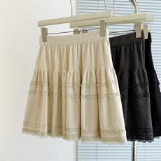 批发2025新款甜美裙女夏季显瘦超仙防走光高腰显瘦针织短裙