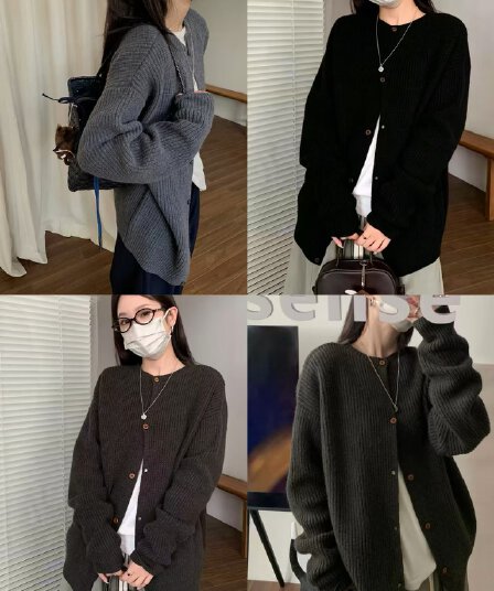 한 부서 가을 겨울 출퇴근 미니멀리즘 작은 대중 대 오픈 가디건 맨위 여성 코트