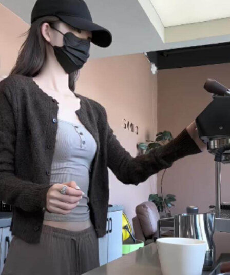 한 부서 라운드 넥 니트 오픈 가디건 여성 이른 가을 새로운 몸매 가꾸기 다용도 스웨터 코트 부드러운 느긋한 바람 니트 맨위