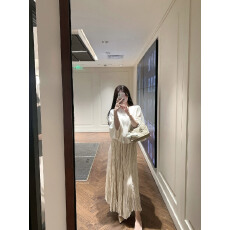 批发Sirène绽放的<b class='q'>华丽</b> 5米压皱不规则下摆半身长裙女秋季新款