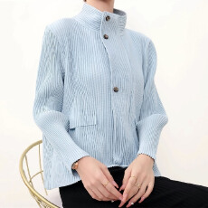 批发三宅褶皱新女装外套宽松时尚百搭显瘦<b class='q'>衬衫</b>洋气气质