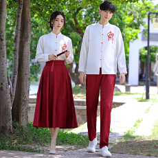 批发中式国风表演汉服高中生毕业国学服合唱朗诵<b class='q'>唐装</b>运动会班服