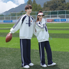 批发2026#实拍<b class='q'>情侣装</b>春秋校园男女外套宽松学生运动服三件套校服班服