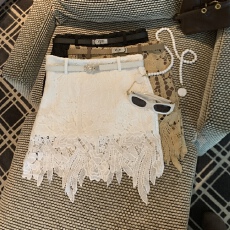 批发实拍实价 秋冬<b class='q'>复古</b>蕾丝半身裙