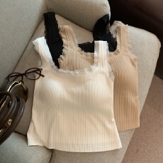 批发实拍实价秋冬复古<b class='q'>蕾丝</b>拼接<b class='q'>背心</b>吊带