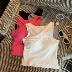 批发实拍实价 秋冬复古针织一体式交叉挂脖<b class='q'>吊带</b>