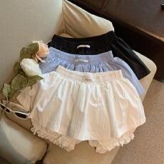 批发实拍实价 <b class='q'>夏</b>季工装短裤纯棉拼接蕾丝花边短裤