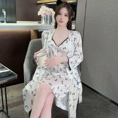 批发高级感冰丝<b class='q'>睡衣</b>女夏季新款短袖薄款凉感<b class='q'>丝绸</b>宿舍家居服套装春夏天