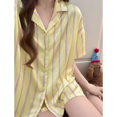 2026新款睡衣女夏季冰丝短袖短裤薄款甜美舒适套装可外穿