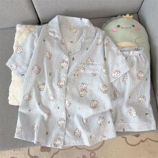 批发云朵棉新款夏季<b class='q'>睡衣</b>女款短袖短裤卡通<b class='q'>可爱</b>甜美少女风家居服套装