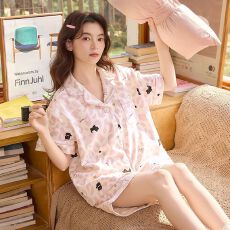 2026夏季新款纯棉睡衣女短袖短裤甜美卡通少女家居服