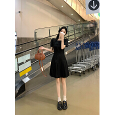 批发实拍<b class='q'>大码</b>女装夏季Miu系小香风蝴蝶结高级感收腰<b class='q'>连衣裙</b>胖MM藏肉