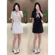 批发实拍～<b class='q'>大码</b>女装胖mm显瘦夏装时尚减龄短款假两件短袖<b class='q'>连衣裙</b>女
