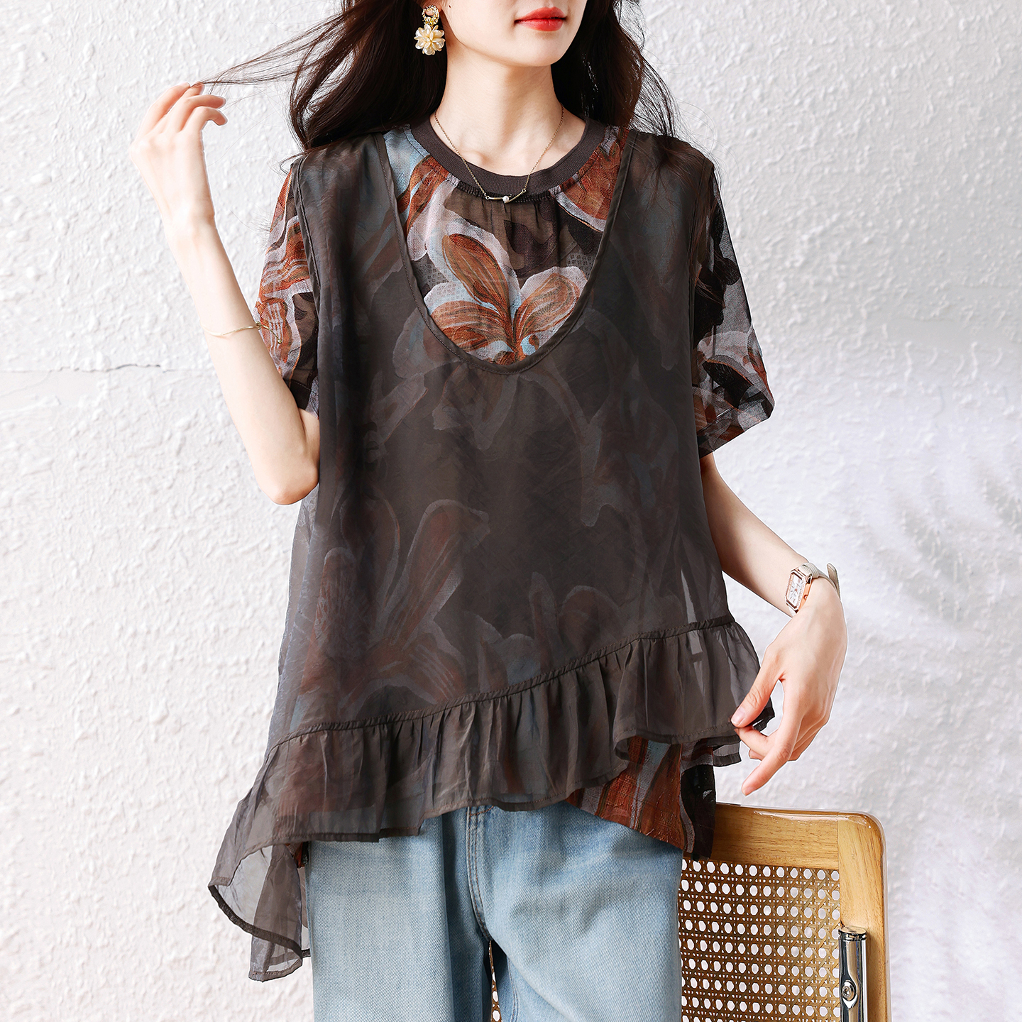 BY29462# 宽松大码胖M...