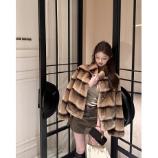 批发实拍实价 立领环保皮草皮毛一体外套女短款毛毛外套2025新款