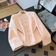 批发实拍新中式东方古韵高端提花缎面复古改良国风长袖上衣外套