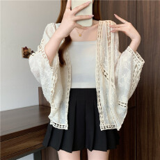 批发实拍大码镂空防晒开衫外套<b class='q'>夏季</b>胖MM高级感上衣外披肩罩衫