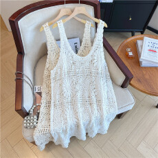 批发实拍大码胖MM新款长款背心连衣裙波西米亚搭配外穿长款连衣裙