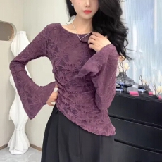 批发蕾丝打底衫2025新款欧货<b class='q'>不规则</b>网纱内搭修身独特漂亮白色上衣女装