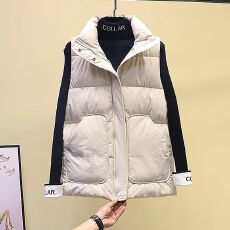 批发2025<b class='q'>秋</b>冬百搭羽绒棉服马甲女<b class='q'>秋</b>冬新款宽松韩版坎肩外套