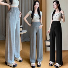 新型托腹孕妇裤子夏款外穿新款孕期不勒肚子阔腿裤打底裤长裤