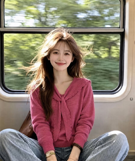 새로운 긍정적 인 어깨 베이비 칼라 긴팔 니트 스웨터 여성 이른 가을 학원 스타일 재킷 슈퍼 잘 생긴 디자인 센스 연령 감소 맨위