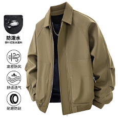 批发2025夹克男休闲美式潮牌跨境二开男装上衣大码防风防水外套