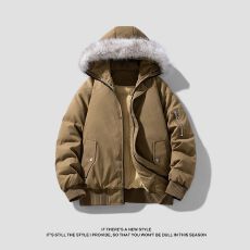 跨境冬季男女外贸立体大口袋保暖棉衣棉服潮