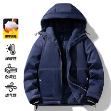 批发冬季潮牌水洗做旧连帽棉衣棉服男女秋冬季加厚保暖情侣装外套