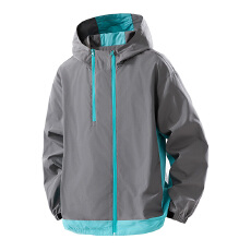 批发재고있음春秋季新款<b class='q'>夹克</b>男<b class='q'>运动</b>户外冲锋衣撞色<b class='q'>夹克</b>外套