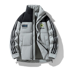 批发재고있음冬季羽绒服户外潮牌拼接肌理感羽绒服外套男女