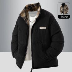 批发재고있음新款潮牌两面穿立领棉衣<b class='q'>男</b>士宽松百搭保暖加厚棉服