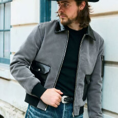 批发2026春季新款跨境休闲夹克纯色立领拉链衫<b class='q'>时尚</b>防风运动男士外套