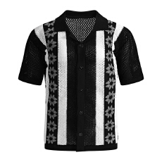 批发2026夏季跨境简约百搭短袖毛衣男内搭针织衫<b class='q'>男士</b>薄款半袖<b class='q'>t</b><b class='q'>恤</b>