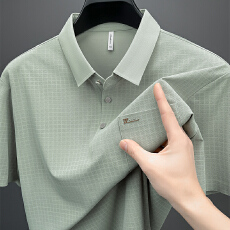 批发2026<b class='q'>夏</b>季透气短袖上衣翻领纯色时尚百搭舒适百搭POLO衫跨境亚马逊