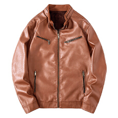 2026上衣皮夹克男士PU皮衣秋冬韩版潮流立领机车服工装夹克跨境